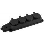 K-4e-B-IP44 ЭРА Колодка каучуковая с/з 4гн 16A IP44 черная (7/70/420)