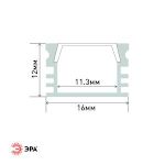 Комплект с накладным анодированным профилем ЭРА 1612 16х12мм, 2м CAB261 (5/60/1920)