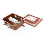 Коробка с зажимами наборными КЗНС-08 УХЛ1,5  IP65  латунный ввод ЗЭТАРУС