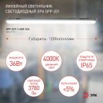 Линейный светодиодный светильник ЭРА SPP-201-1-40K-036 36Вт 4000К 3780Лм IP65 1200 прозрачный