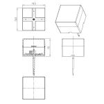 Модуль соединительный светодиодный ЭРА  SML-AC-W-6K-04 для светильников SML 3Вт 6500K 270Лм квадрат белый