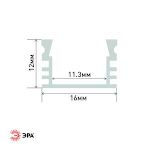 Накладной анодированный профиль ЭРА 1612-1 16х12 мм, 2м CAB 261 (60/1920)