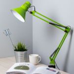 Настольный светильник ЭРА N-121-E27-40W-GR Е27 на струбцине зеленый