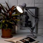 Настольный светильник ЭРА N-214-E27-40W-GY Е27 с основанием серый