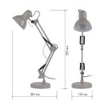 Настольный светильник ЭРА N-214-E27-40W-GY Е27 с основанием серый