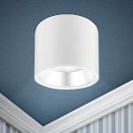 OL8 GX53 WH/SL Подсветка ЭРА Накладной под лампу Gx53, алюминий, цвет белый+серебро (40/800)