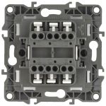 Переключатель ЭРА Серия 12 12-1112-06 перекрёстный двойной, 10АХ-250В, чёрный