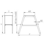Подмость диэлектрическая стеклопластиковая ССД-1,0 П (Н1,0м, 6ступ, 13кг)