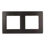 Рамка для розеток и выключателей ЭРА Серия 12 12-5102-05 на 2 поста, Сатин, антрацит