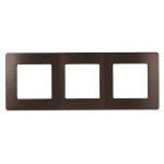 Рамка для розеток и выключателей ЭРА Серия 12 12-5103-13 на 3 поста, Сатин, бронза