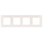 Рамка для розеток и выключателей ЭРА Серия 12 12-5104-01 на 4 поста, Сатин, белый