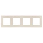 Рамка для розеток и выключателей ЭРА Серия 12 12-5104-02 на 4 поста, Сатин, слоновая кость