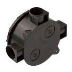 Распаячная коробка ЭРА  KOR-70-35-3-b открытой установки трехрожковая черная IP42