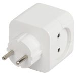 Разветвитель электрический ЭРА SP-2-USB-W на 2 розетки 220V + 2xUSB 2400mA, без заземл 10А (белый)