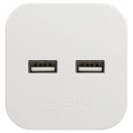 Разветвитель электрический ЭРА SP-2-USB-W на 2 розетки 220V + 2xUSB 2400mA, без заземл 10А (белый)