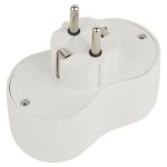 Разветвитель электрический ЭРА SPx-2e-W на 2 розетки с заземлением 16А белый