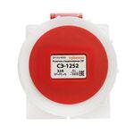 Розетка 1252 стац.  ОУ 3P+PE+N    32А  380В  IP67