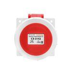 Розетка 3142 стац.  СУ 3P+PE         16А  380В  IP67