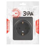 Розетка ЭРА Эксперт 11-2203-05 2P+E Schuko IP20 16A-250В ОУ антрацит