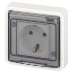 Розетка ЭРА Эксперт 11-2522-01 2P+E IP55, шторки, 16A-250В, СУ, белый