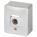 Розетка ЭРА Эксперт 11-3201-03 TV одиночная, IP20, ОУ, алюминий