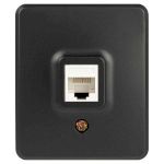 Розетка ЭРА Эксперт 11-3203-05 информационная RJ45, IP20, ОУ, антрацит