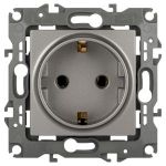 Розетка ЭРА Серия 12 12-2101-16 2P+E Schuko, 16А-250В, титан