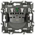 Розетка ЭРА Серия 12 12-2102-16 , 2P+E Schuko со шторками, 16А-250В, Эра12, титан