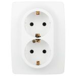 Розетка ЭРА Серия 12 12-2106-01М , 2X2P+E Schuko, 16А-250В, белый матовый