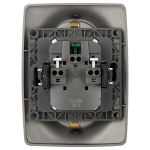 Розетка ЭРА Серия 12 12-2106-16 , 2X2P+E Schuko, 16А-250В, титан