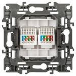 Розетка ЭРА Серия 12 12-3108-01М информационная двойная 2XRJ45, белый матовый