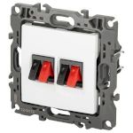 Розетка ЭРА Серия 12 12-3112-01М аудио двойная, белый матовый