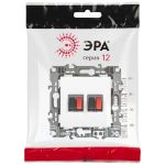 Розетка ЭРА Серия 12 12-3112-01М аудио двойная, белый матовый