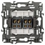 Розетка ЭРА Серия 12 12-3112-16 аудио двойная, титан