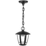 Садово-парковый светильник ЭРА ДСУ 07-8-002 Марсель 1 черный 6 гранный подвесной IP44 светодиодный 8Вт 3000K