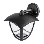 Садово-парковый светильник ЭРА НБУ 07-40-002 Дели 2 черный 4 гранный настенный IP44 Е27 max40Вт