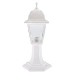 Садово-парковый светильник ЭРА НТУ 04-60-001 белый 4 гранный напольный IP44 Е27 max60Вт
