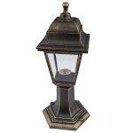 Садово-парковый светильник ЭРА НТУ 04-60-001 Оскар бронза 4 гранный напольный IP44 Е27 max60Вт