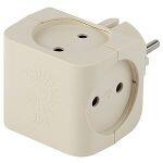 SP-4-I ЭРА Тройник 4гн, без заземл (сл. кость) (10/60/1920)