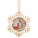 Светильник ЭРА ENGDS-6L новогодний светодиодный Снежинка подвесной 15 см 2*АА