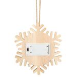 Светильник ЭРА ENGDS-6L новогодний светодиодный Снежинка подвесной 15 см 2*АА