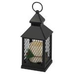 Светильник ЭРА ERANY-DF02 новогодний светодиодный Сочельник черный 3*AАA 10*10*23 см