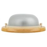 Светильник ЭРА НБО 03-60-011 Кантри дерево/стекло IP54 E27 max 60Вт D220 круг клен