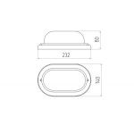 Светильник ЭРА НБО 04-60-011 Кантри дерево/стекло IP54 E27 max 60Вт 232х140 овал клен
