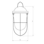 Светильник ЭРА НСП 41-200-003 с решеткой Желудь сталь стекло IP54 E27 max 200Вт 345х185 белый