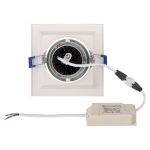 Светильник карданный встраиваемый ЭРА  SKD-11-36-40K-W09 9Вт 4000К 810Лм 130х130х100мм