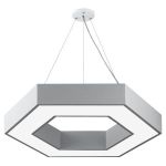 Светильник LED ЭРА Geometria SPO-124-W-40K-051 Hexagon 51Вт 4000К 800*800*80 белый подвесной драйвер внутри