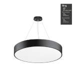 Светильник LED ЭРА Geometria SPO-132-B-40K-088 Ring 88Вт 4000К 6000Лм IP40 800*800*80 черный подвесной