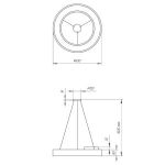 Светильник LED ЭРА Geometria SPO-133-W-40K-045 Ring 45Вт 4000К 3200Лм IP40 600*600*80 белый подвесной