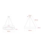 Светильник LED ЭРА Geometria SPO-133-W-40K-045 Ring 45Вт 4000K 3200Лм IP40 600*80 белый подвесной драйвер внутри